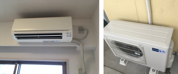 マンションで標準設置のエアコン取り外し