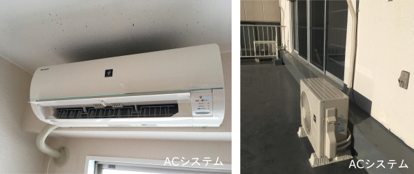 中古エアコン標準設置例