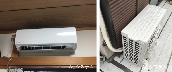 新品エアコン標準設置例